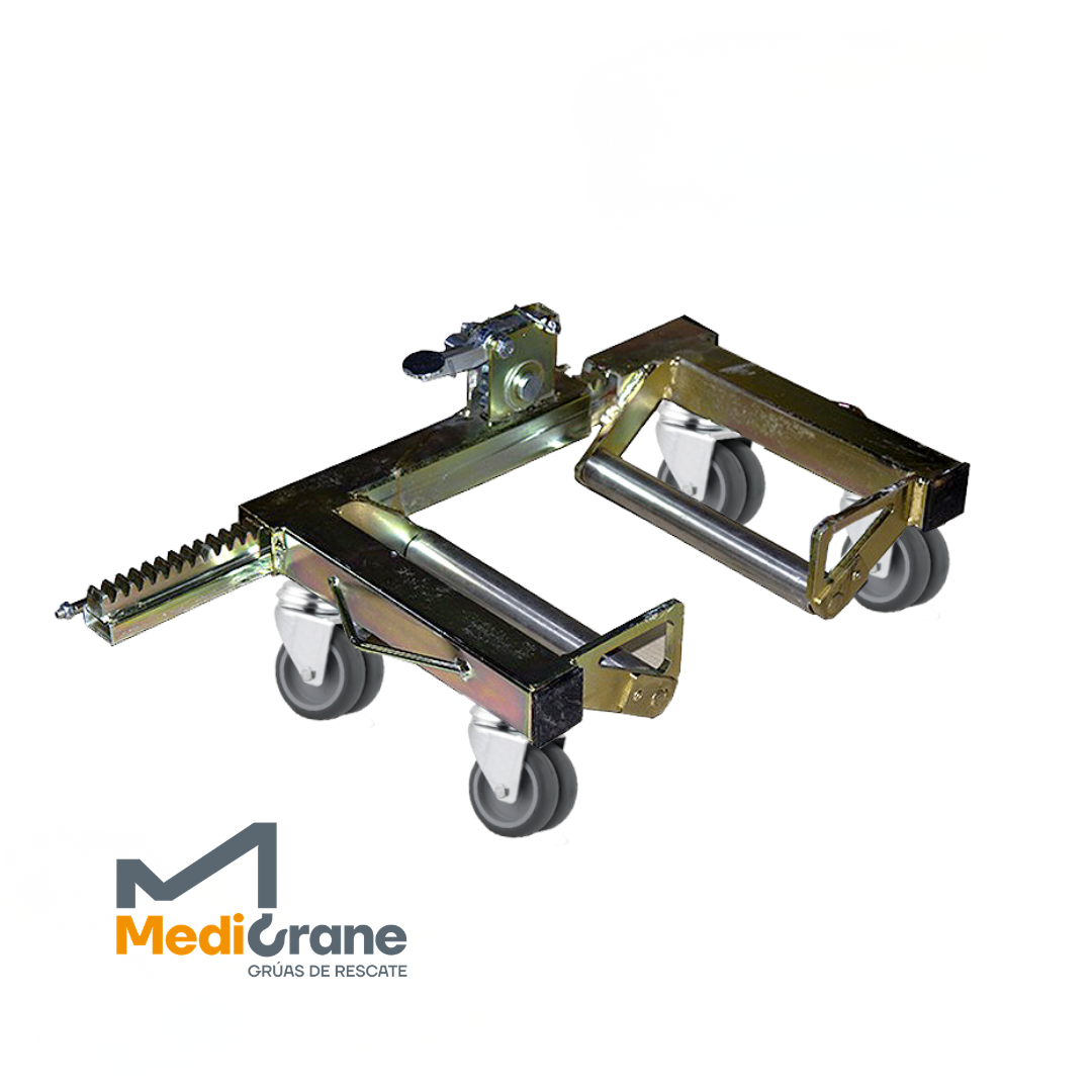 CARRO GMC GALVANIZADO DE CREMALLERA CON 4 RUEDAS GIRATORIAS DE 80MM X 38MM  REF.21001
