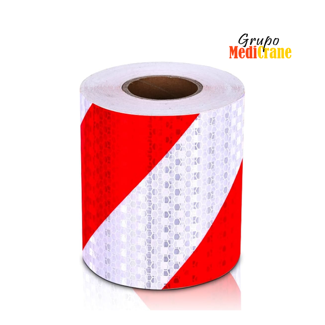 KIT CINTA REFLECTANTE 3M GMC DE 45,70MTS X 141MM, BLANCA/ROJA, DIAGONAL, DERECHA + IZQUIERDA  REF.24234