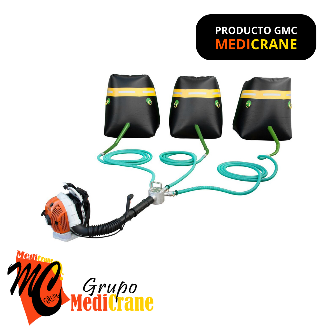 KIT COMPLETO GMC DE COLHONES HINCHABLES DE RETENCIÓN (3 COLCHONES, 3 MANGUERAS, 1 DISTRIBUIDOR, 1 SOPLADOR)  REF.44026