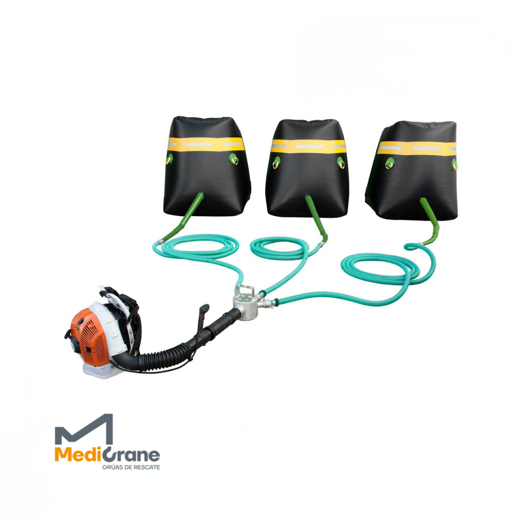 KIT COMPLETO GMC DE COLHONES HINCHABLES DE RETENCI&Oacute;N (3 COLCHONES, 3 MANGUERAS, 1 DISTRIBUIDOR, 1 SOPLADOR)  REF.44026